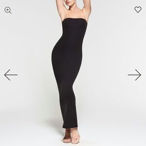 SKIMS Fits Everybody Black Strapless Tube Dress